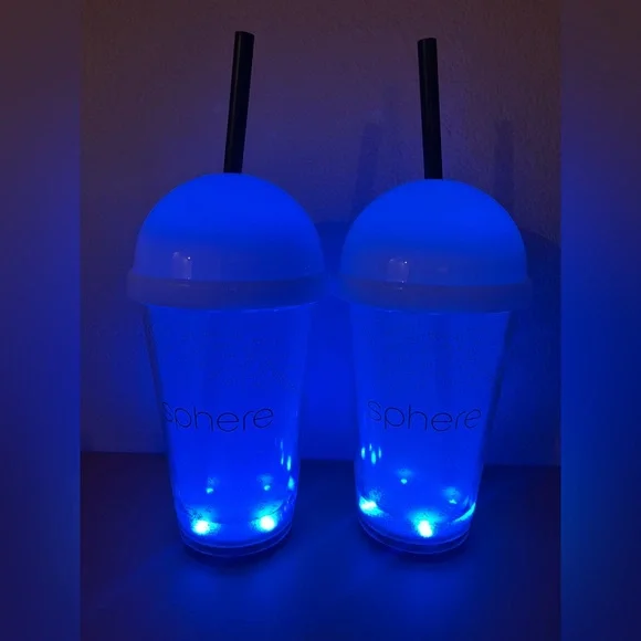 Sphere💜 LED 💙Light-Up 💚Tumblers 🤍with ❤️Straws ! - Picture 2 of 6
